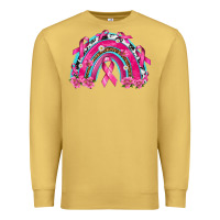 Antique Gold Breast Cancer Rainbow Premium Sweatshirt - texasbilliewilder