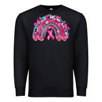 Black Breast Cancer Rainbow Premium Sweatshirt - texasbilliewilder