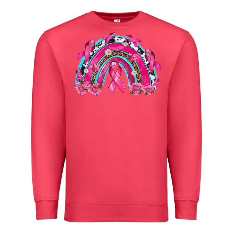 Breast Cancer Rainbow Premium Sweatshirt by texasbilliewilder | Teevron