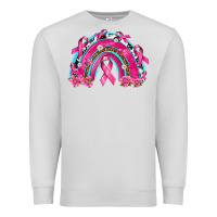 Dove Grey Breast Cancer Rainbow Premium Sweatshirt - texasbilliewilder