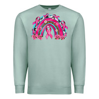 Seafoam Breast Cancer Rainbow Premium Sweatshirt - texasbilliewilder