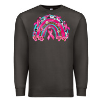 Smoke Breast Cancer Rainbow Premium Sweatshirt - texasbilliewilder