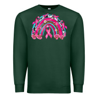 Sports Green Breast Cancer Rainbow Premium Sweatshirt - texasbilliewilder