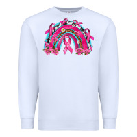 White Breast Cancer Rainbow Premium Sweatshirt - texasbilliewilder