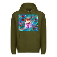 Army Green sugar with love Premium Hoodie - AdoDesignShop