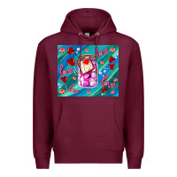 Burgundy sugar with love Premium Hoodie - AdoDesignShop