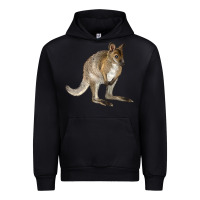 Foreset Green Hand Drawn Wallaby Animal Urban Hoodie - LillyAllenDesigns