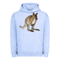 Pigment Grape Ice Hand Drawn Wallaby Animal Urban Hoodie - LillyAllenDesigns