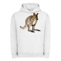 Pigment Lunar Rock Hand Drawn Wallaby Animal Urban Hoodie - LillyAllenDesigns