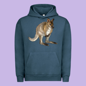 Hand Drawn Wallaby Animal Urban Hoodie Designed By Lillyallendesigns