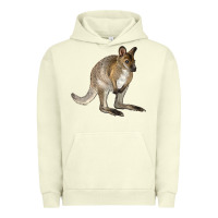Pigment Pistachio Hand Drawn Wallaby Animal Urban Hoodie - LillyAllenDesigns
