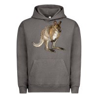 Pigment Tornado Hand Drawn Wallaby Animal Urban Hoodie - LillyAllenDesigns