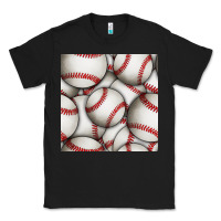 Black baseball seamless pattern Classic Tee - BundleAndBundleShop
