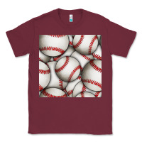 Burgundy baseball seamless pattern Classic Tee - BundleAndBundleShop