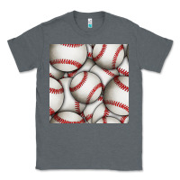 Charcoal Heather baseball seamless pattern Classic Tee - BundleAndBundleShop