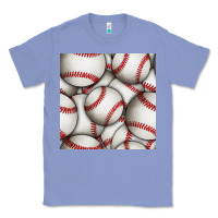 Colony Blue baseball seamless pattern Classic Tee - BundleAndBundleShop