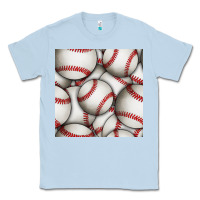 Dusty Blue baseball seamless pattern Classic Tee - BundleAndBundleShop