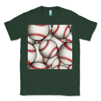 Sports Green baseball seamless pattern Classic Tee - BundleAndBundleShop