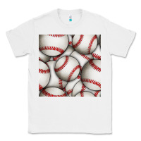 White baseball seamless pattern Classic Tee - BundleAndBundleShop
