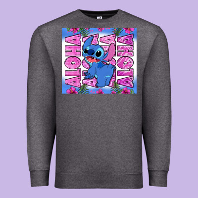 Aloha Stitch Premium Sweatshirt Designed By Zillion Design Studio