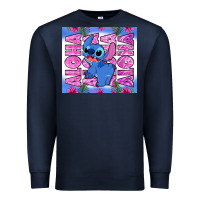 Navy aloha stitch Premium Sweatshirt - Zillion Design Studio