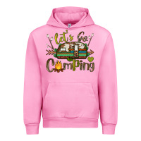Fuchsia Pink let's go camping Urban Hoodie - BarkalooDesign