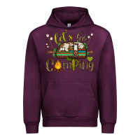 Mauve Wine let's go camping Urban Hoodie - BarkalooDesign