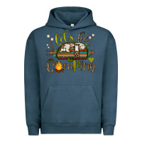 Pigment Midnight Navy let's go camping Urban Hoodie - BarkalooDesign