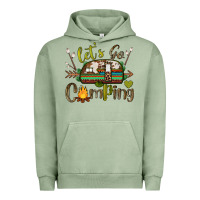 Pigment Oil Green let's go camping Urban Hoodie - BarkalooDesign