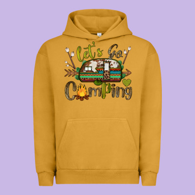 Let's Go Camping Urban Hoodie Designed By Barkaloodesign