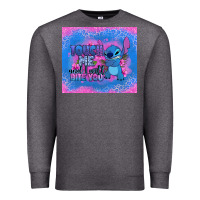 Charcoal Heather touch me and i will bite you stitch Premium Sweatshirt - Zillion Design Studio