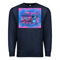 Navy touch me and i will bite you stitch Premium Sweatshirt - Zillion Design Studio