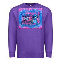 Purple touch me and i will bite you stitch Premium Sweatshirt - Zillion Design Studio