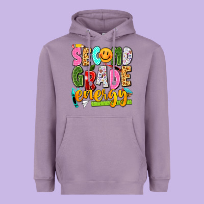 Second Grade Energy Heavyweight Hoodie Designed By Texasbilliewilder
