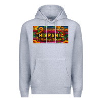 Heather Grey national hispanic heritage month license plate Premium Hoodie - BundleAndBundleShop