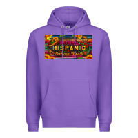 Purple national hispanic heritage month license plate Premium Hoodie - BundleAndBundleShop