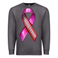 Charcoal Heather Breast Cancer Ribbon American Football Premium Sweatshirt - texasbilliewilder