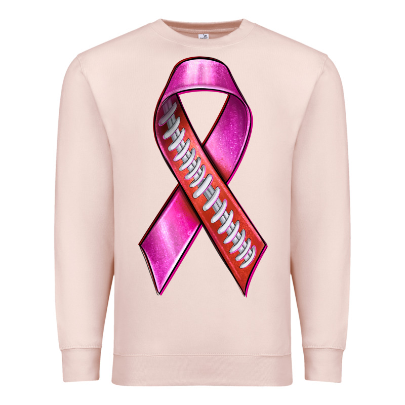 Breast Cancer Ribbon American Football Premium Sweatshirt by texasbilliewilder | Teevron