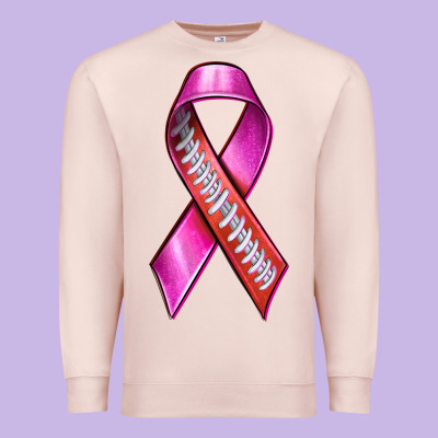 Breast Cancer Ribbon American Football Premium Sweatshirt Designed By Texasbilliewilder