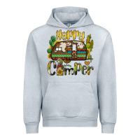Heather Grey happy camper caravan and gnome Urban Hoodie - BarkalooDesign
