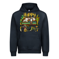 Navy happy camper caravan and gnome Urban Hoodie - BarkalooDesign