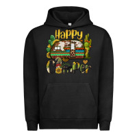 Pigment Black happy camper caravan and gnome Urban Hoodie - BarkalooDesign