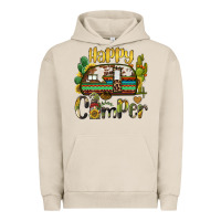 Pigment French Oak happy camper caravan and gnome Urban Hoodie - BarkalooDesign