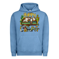 Pigment Pebble Blue happy camper caravan and gnome Urban Hoodie - BarkalooDesign