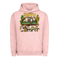 Pigment Salmon happy camper caravan and gnome Urban Hoodie - BarkalooDesign