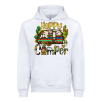 White happy camper caravan and gnome Urban Hoodie - BarkalooDesign