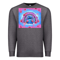 Charcoal Heather stitch rainbow Premium Sweatshirt - Zillion Design Studio