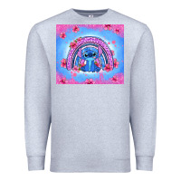 Heather Grey stitch rainbow Premium Sweatshirt - Zillion Design Studio