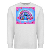 Oatmeal Heather stitch rainbow Premium Sweatshirt - Zillion Design Studio