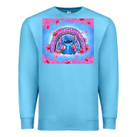 Ocean Blue stitch rainbow Premium Sweatshirt - Zillion Design Studio